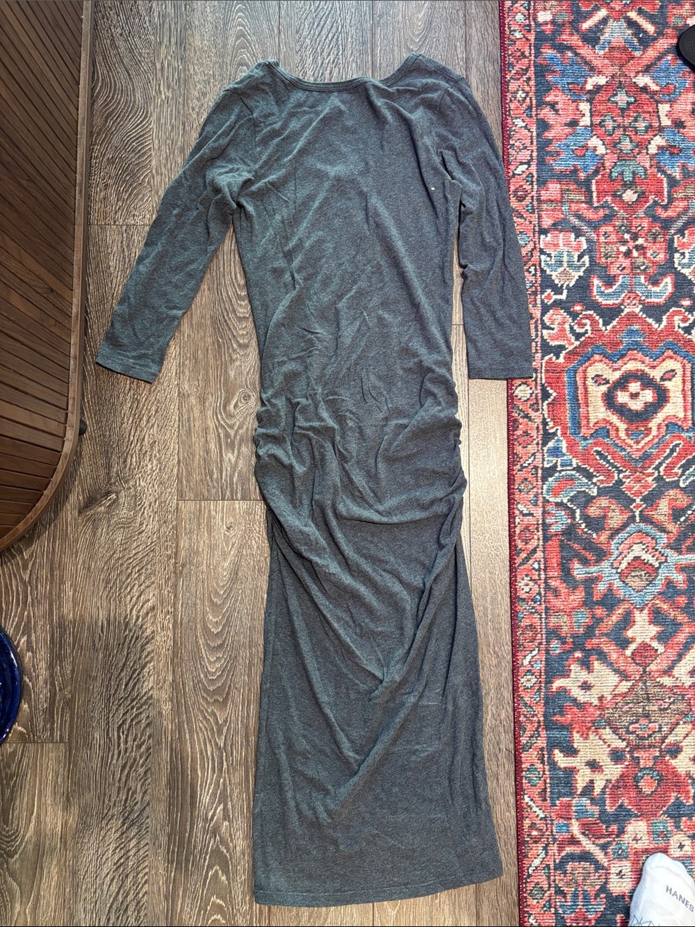 James Perse Charcoal Maxi Dress with Long Sleeves